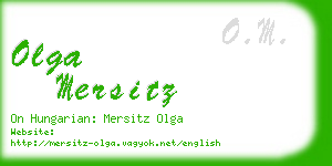 olga mersitz business card